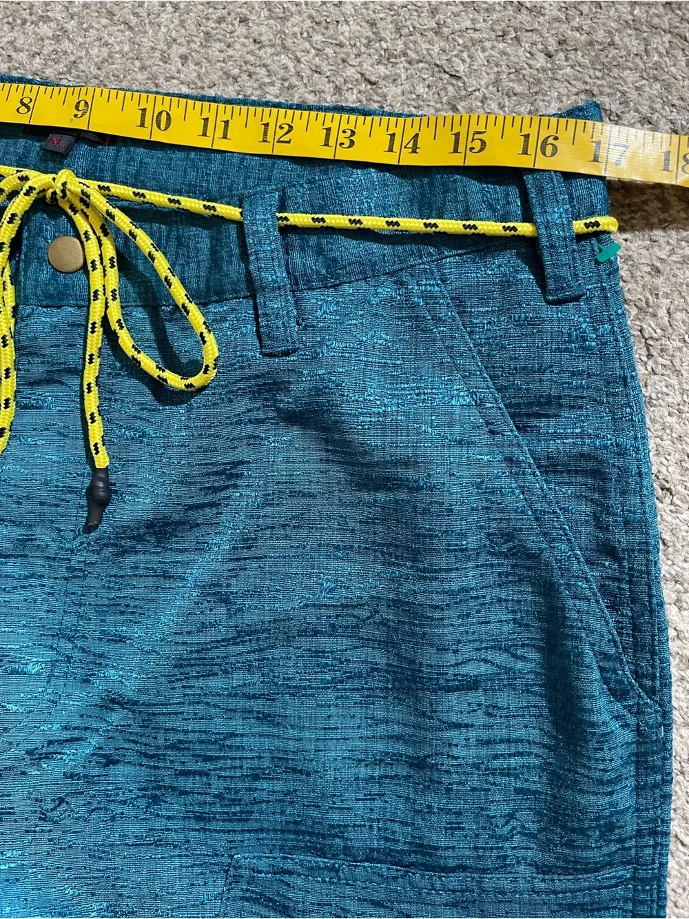 Clotapparel CARPENTER PANTS Men's Teal Drawstring Chinos